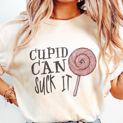 Cupid Can Suck It Png, Funny Valentine's Day Sublimation - 300 DPI Design