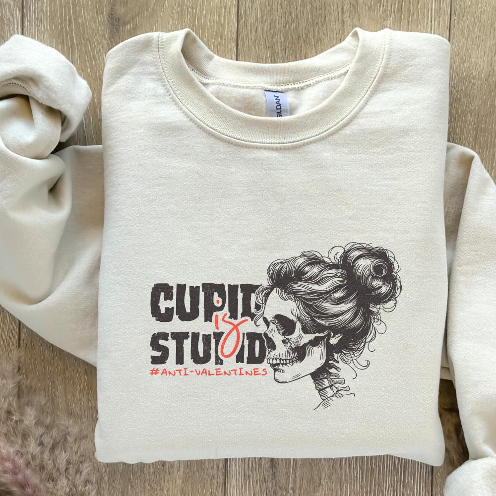 Funny Valentine PNG, Cupid is Stupid - 300 DPI Design for T-Shirt