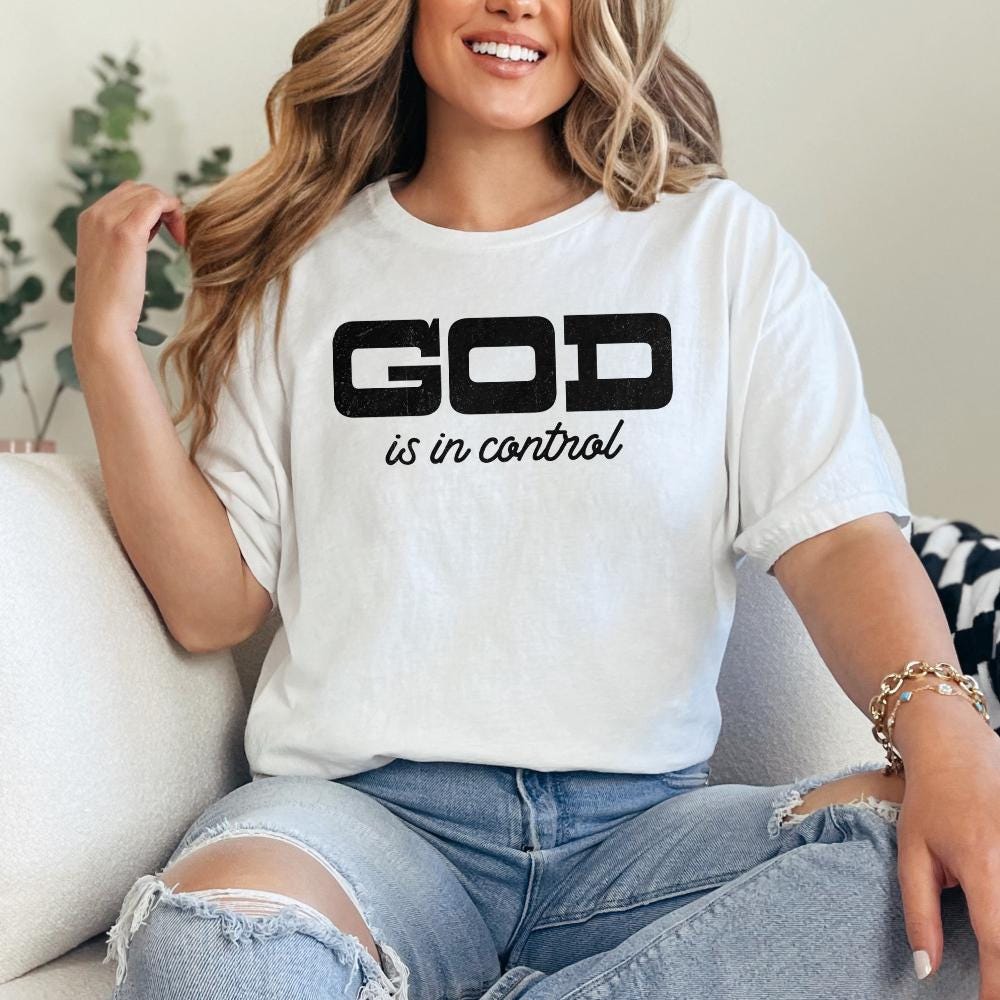 God Is In Control Png, Christian png Design - 300 DPI Design for T-Shirt