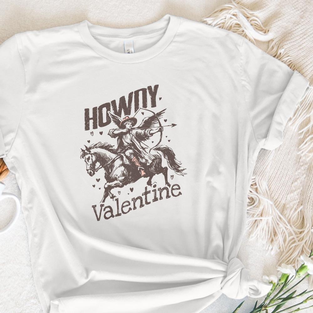 Howdy Valentine Cowboy Cupid PNG, Western Retro Valentine Design - 300