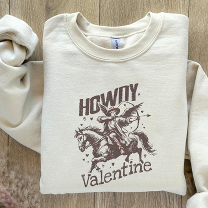 Howdy Valentine Cowboy Cupid PNG, Western Retro Valentine Design - 300