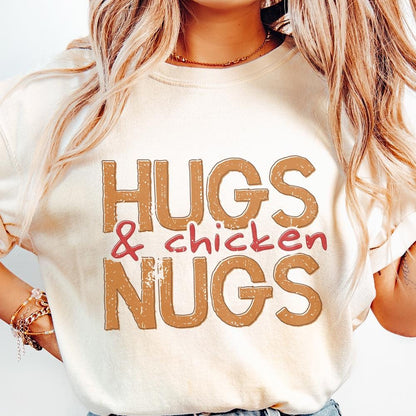 Hugs and Chicken Nugs PNG Digital Download, Commercial Use - 300 DPI