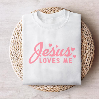 Jesus Loves Me Png, Retro Christian Valentine PNG - 300 DPI Design for