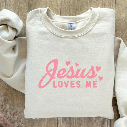 Jesus Loves Me Png, Retro Christian Valentine PNG - 300 DPI Design for