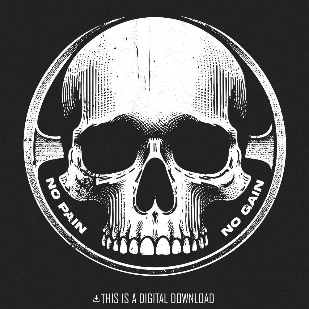 Skull Fitness png, Barbell png - 300 DPI Design for T-Shirt