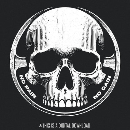 Skull Fitness png, Barbell png - 300 DPI Design for T-Shirt