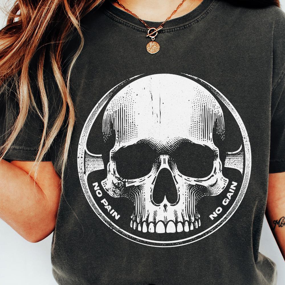 Skull Fitness png, Barbell png - 300 DPI Design for T-Shirt