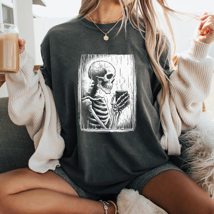 Skeleton Hot Drink PNG, Sublimation - 300 DPI Design for T-Shirt