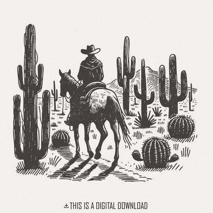 Western Cowboys PNG Alt 2, Western Sublimation Design - 300 DPI Design