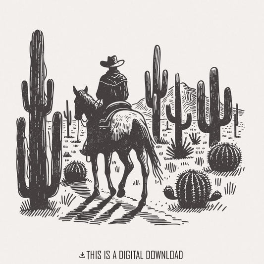 Western Cowboys PNG Alt 2, Western Sublimation Design - 300 DPI Design