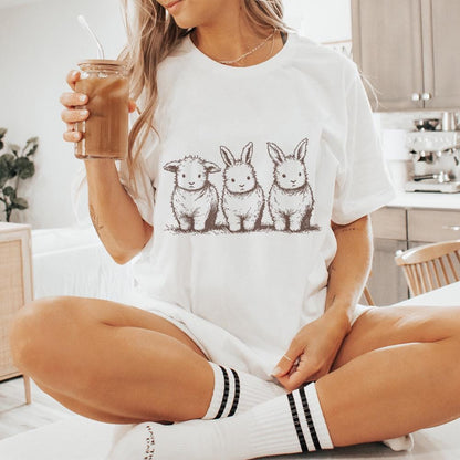 Easter Highland Cow Png, Easter Bunny Png - 300 DPI Design for T-Shirt