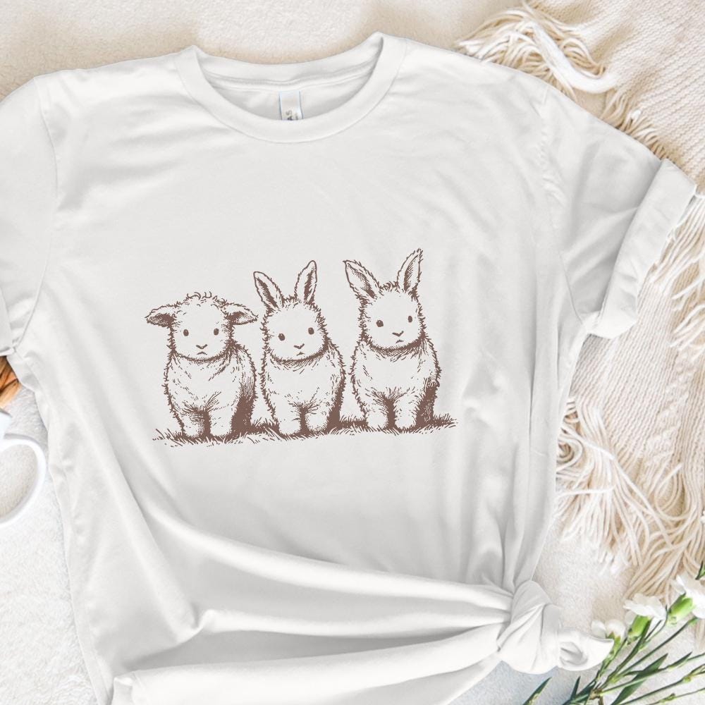 Easter Highland Cow Png, Easter Bunny Png - 300 DPI Design for T-Shirt