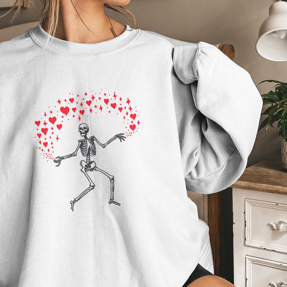 Funny Valentine PNG Alt 2, Skeleton Valentine - 300 DPI Design for T-Shirt
