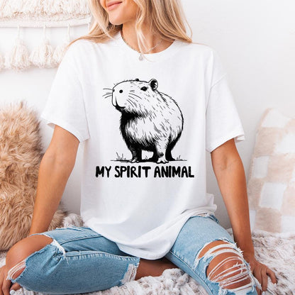 Capybara Spirit Animal PNG Alt 2, Capybara Lover - 300 DPI Design for