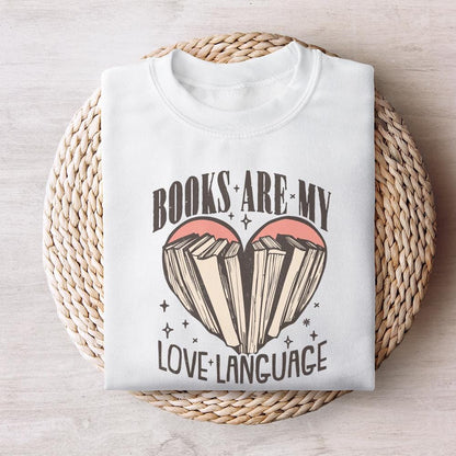 Books Are My Love Language, Valentine Book Lover PNG - 300 DPI Design for