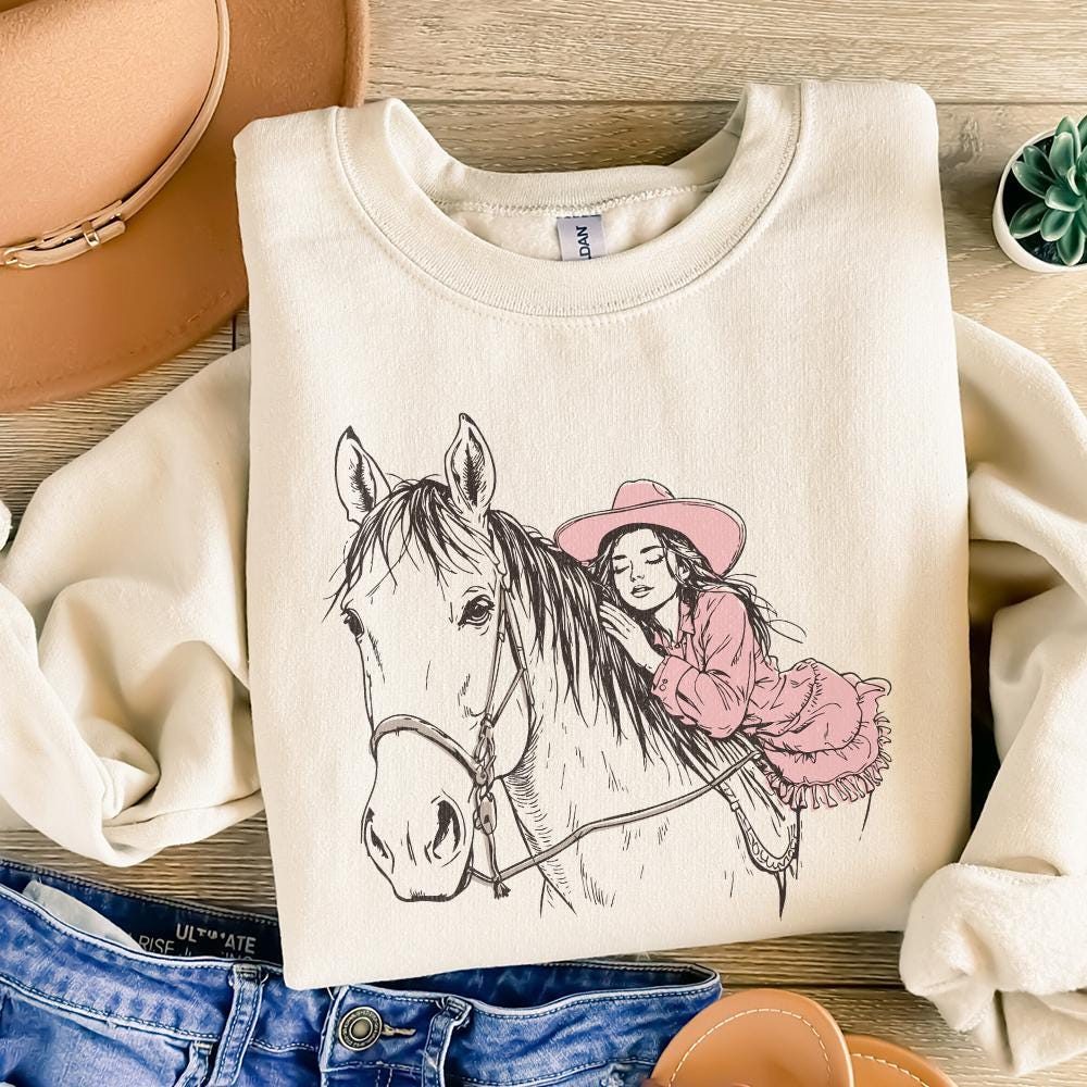Cute Cowgirl PNG, Western Sublimation Design - 300 DPI Design for T-Shirt