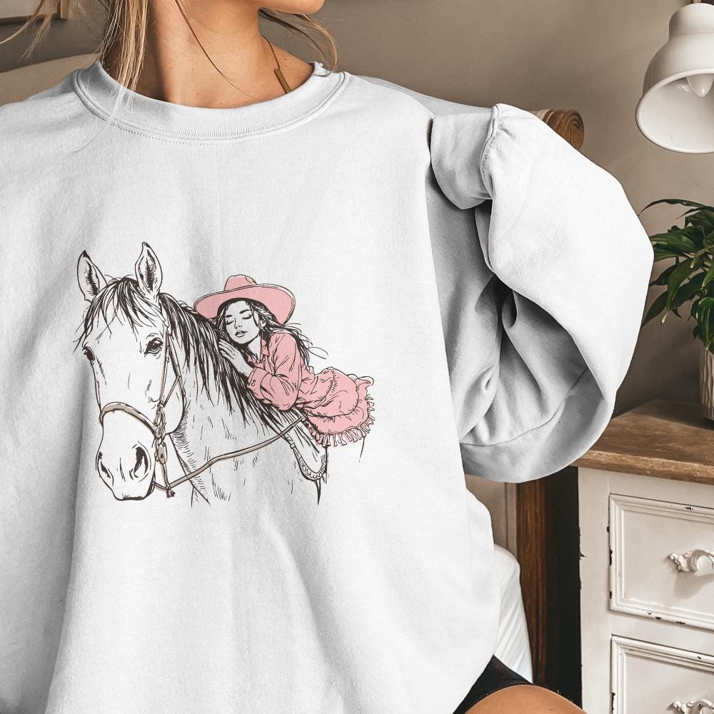 Cute Cowgirl PNG, Western Sublimation Design - 300 DPI Design for T-Shirt