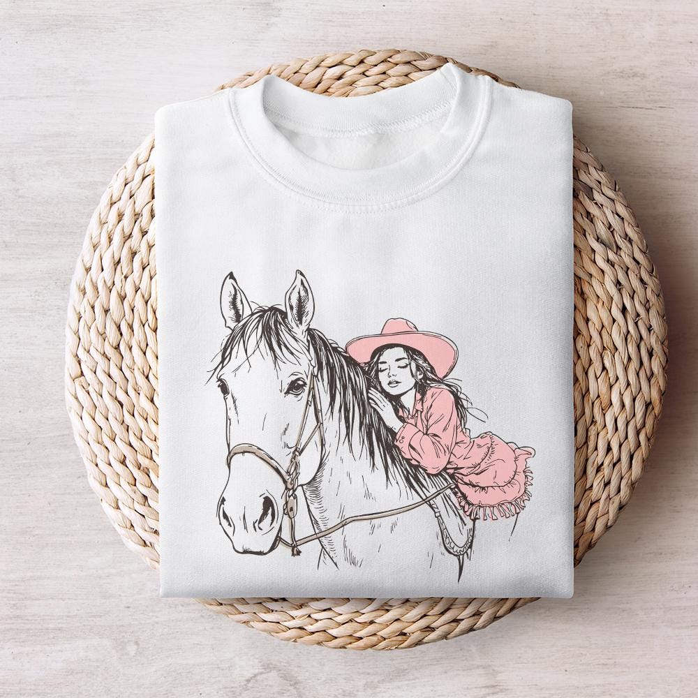 Cute Cowgirl PNG, Western Sublimation Design - 300 DPI Design for T-Shirt