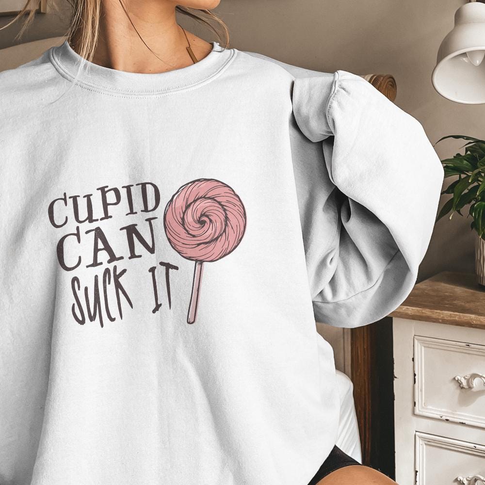 Cupid Can Suck It Png, Funny Valentine's Day Sublimation - 300 DPI Design