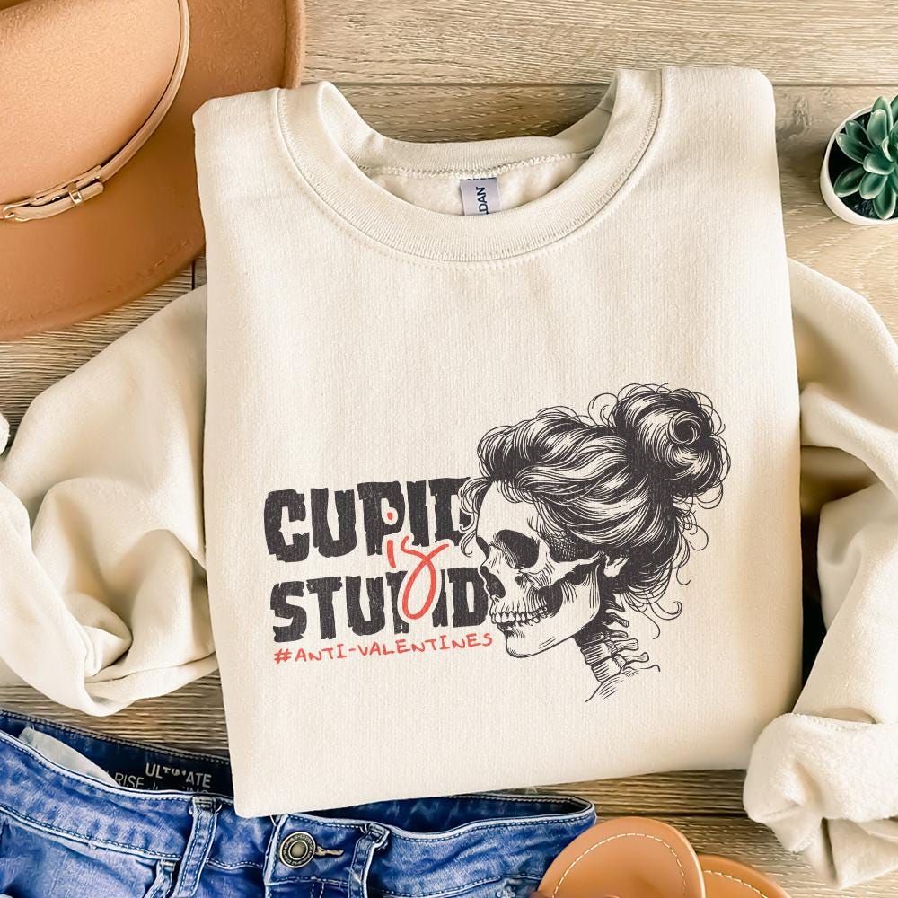 Funny Valentine PNG, Cupid is Stupid - 300 DPI Design for T-Shirt
