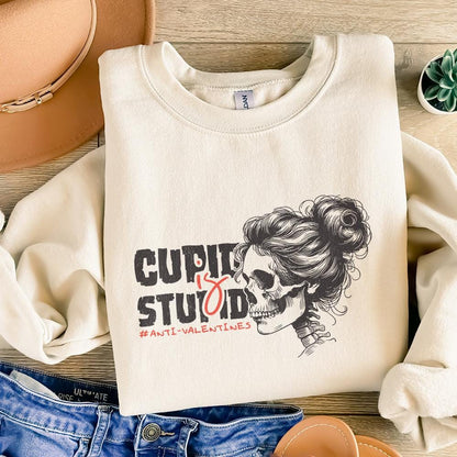 Funny Valentine PNG, Cupid is Stupid - 300 DPI Design for T-Shirt