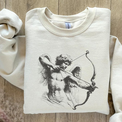 Classic Cupid Archer PNG, Timeless Angel Bow and Arrow - 300 DPI Design