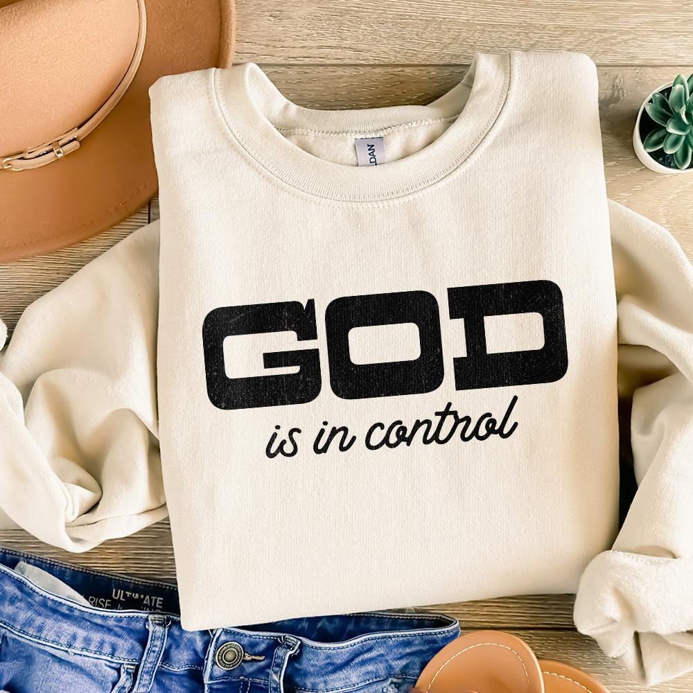 God Is In Control Png, Christian png Design - 300 DPI Design for T-Shirt