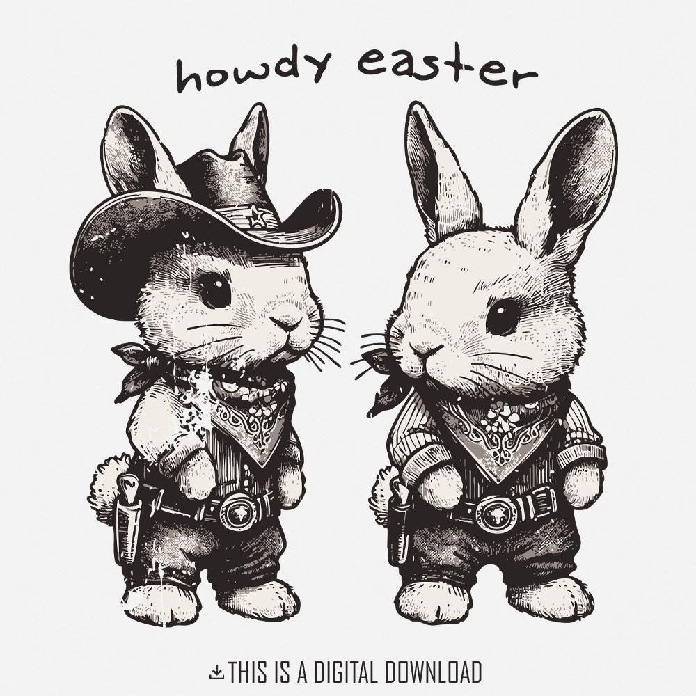 Howdy Easter PNG, Kids Easter Designs - 300 DPI Design for T-Shirt