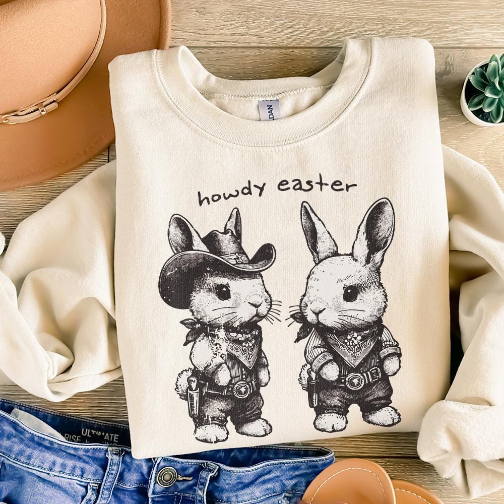 Howdy Easter PNG, Kids Easter Designs - 300 DPI Design for T-Shirt
