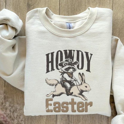 Howdy Easter PNG, Western Easter Raccoon png - 300 DPI Design for T-Shirt