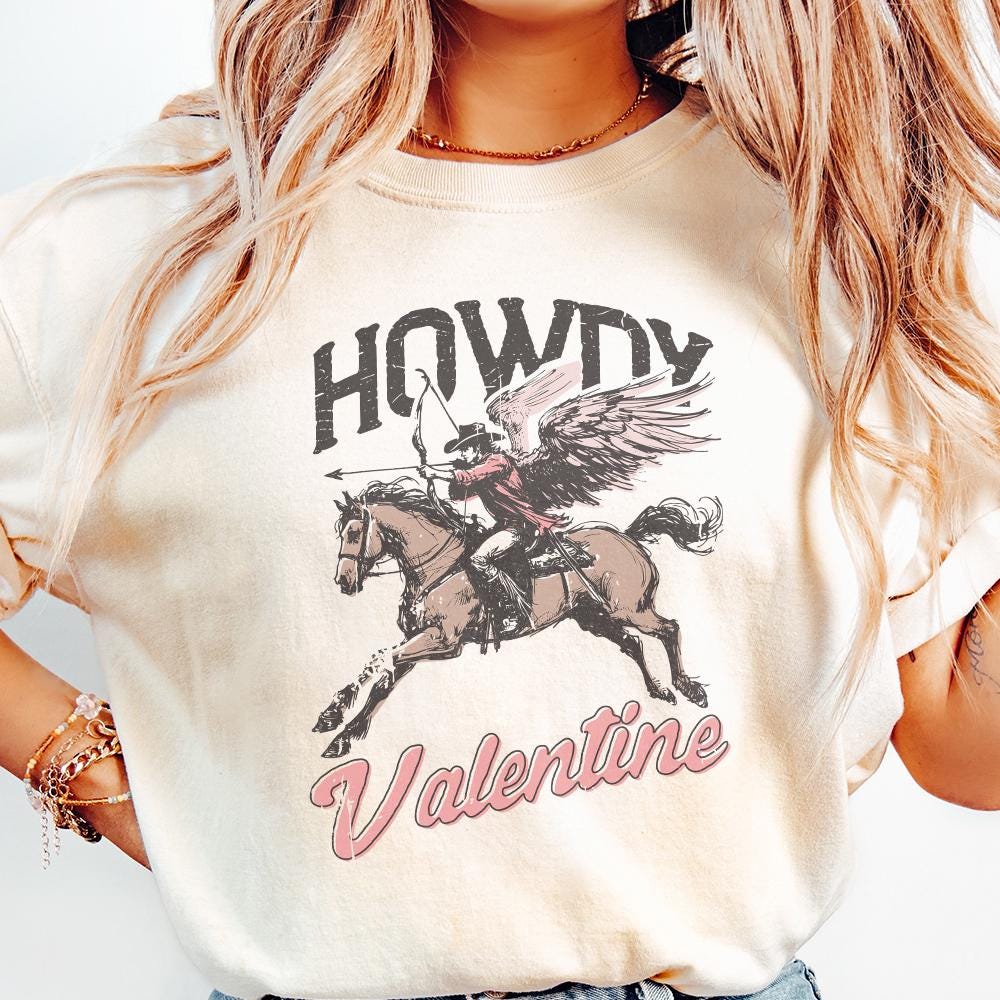 Howdy Valentine Png, Retro Valentine Png - 300 DPI Design for T-Shirt