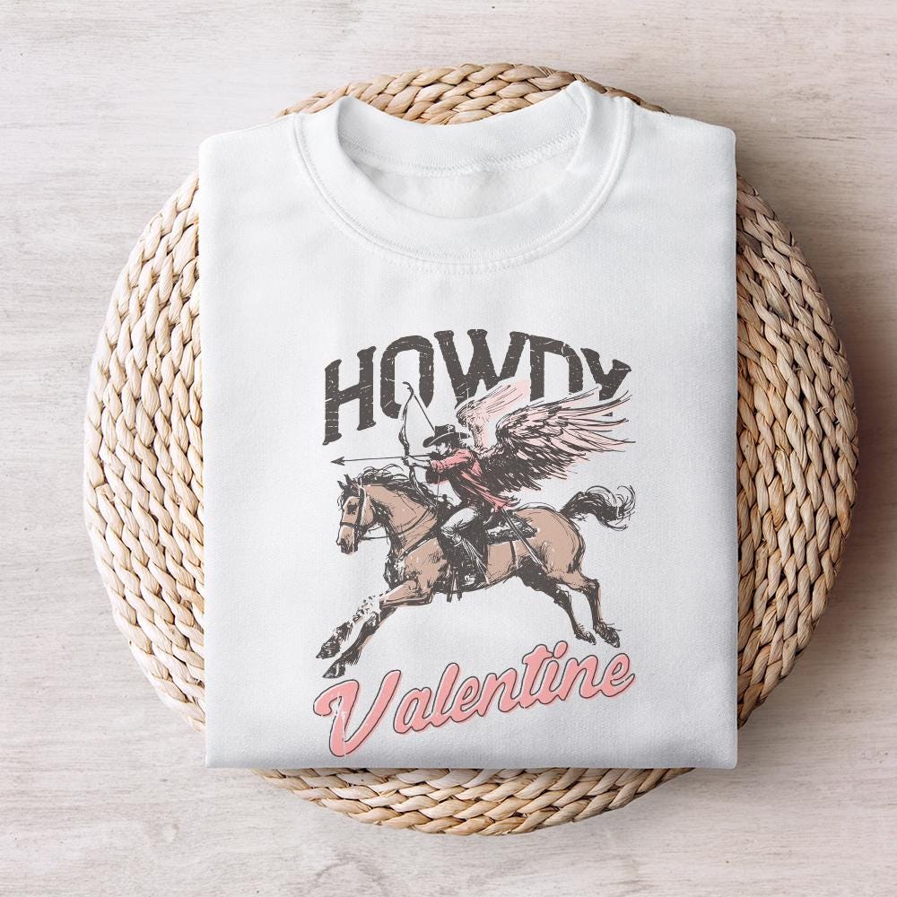 Howdy Valentine Png, Retro Valentine Png - 300 DPI Design for T-Shirt