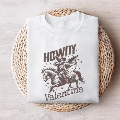 Howdy Valentine Cowboy Cupid PNG, Western Retro Valentine Design - 300