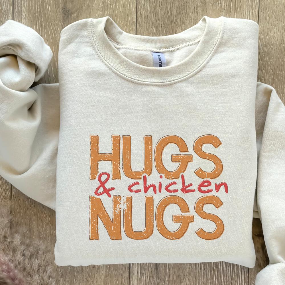Hugs and Chicken Nugs PNG Digital Download, Commercial Use - 300 DPI