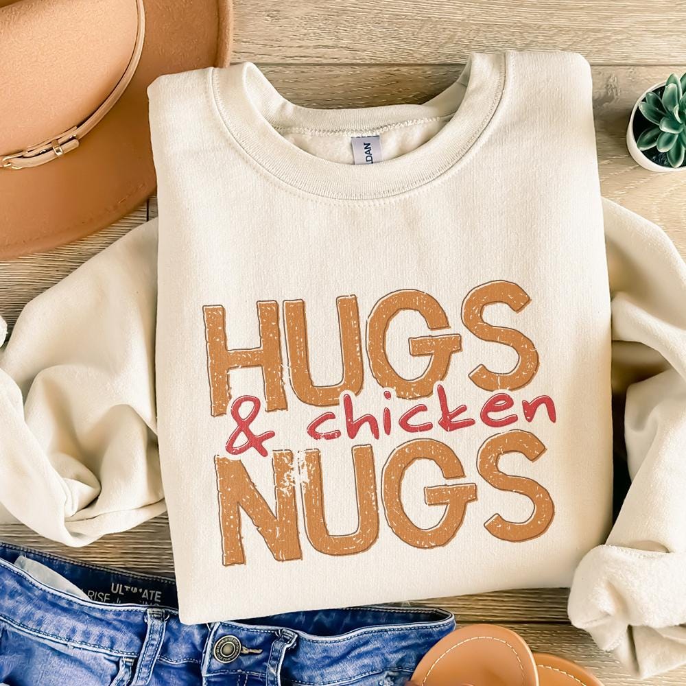 Hugs and Chicken Nugs PNG Digital Download, Commercial Use - 300 DPI