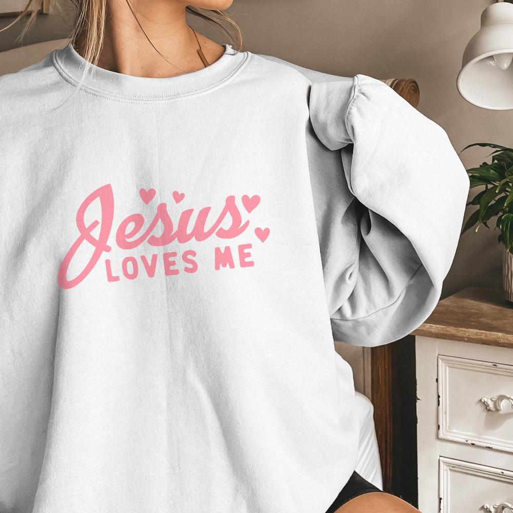 Jesus Loves Me Png, Retro Christian Valentine PNG - 300 DPI Design for