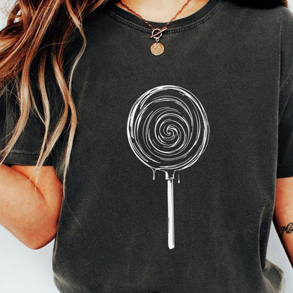 Swirling Lollipop PNG, Retro Candy Design - 300 DPI Design for T-Shirt