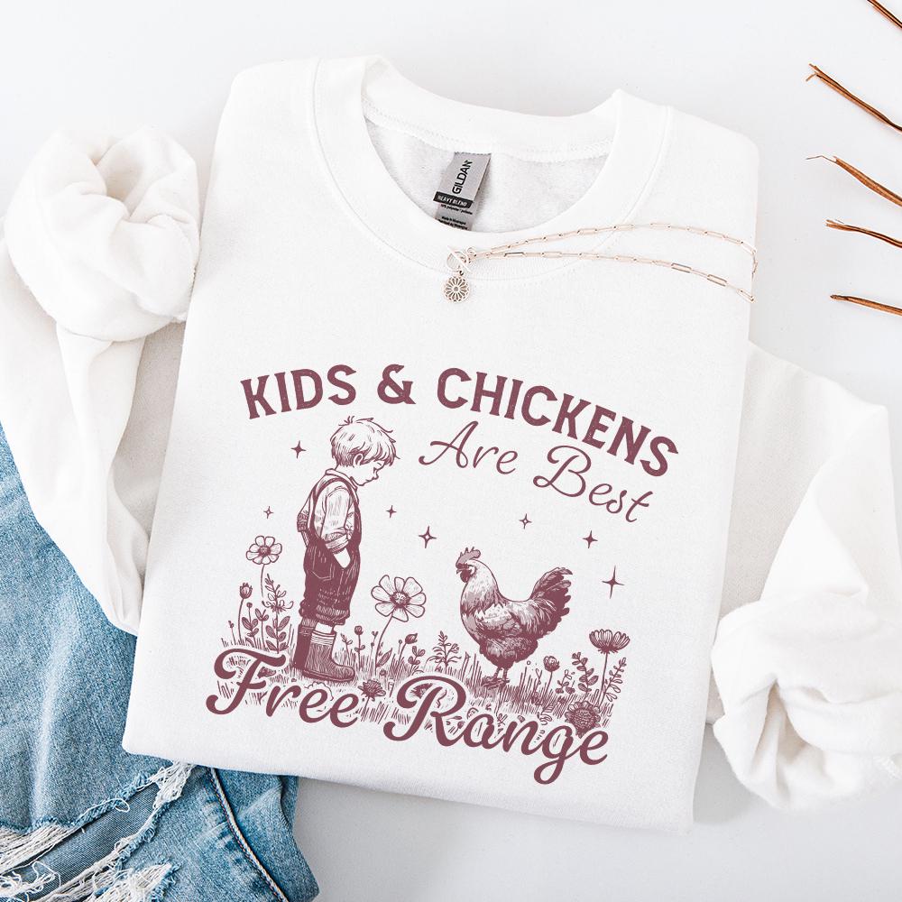 Free Range Farm Kid Design, Homestead PNG - 300 DPI Design for T-Shirt