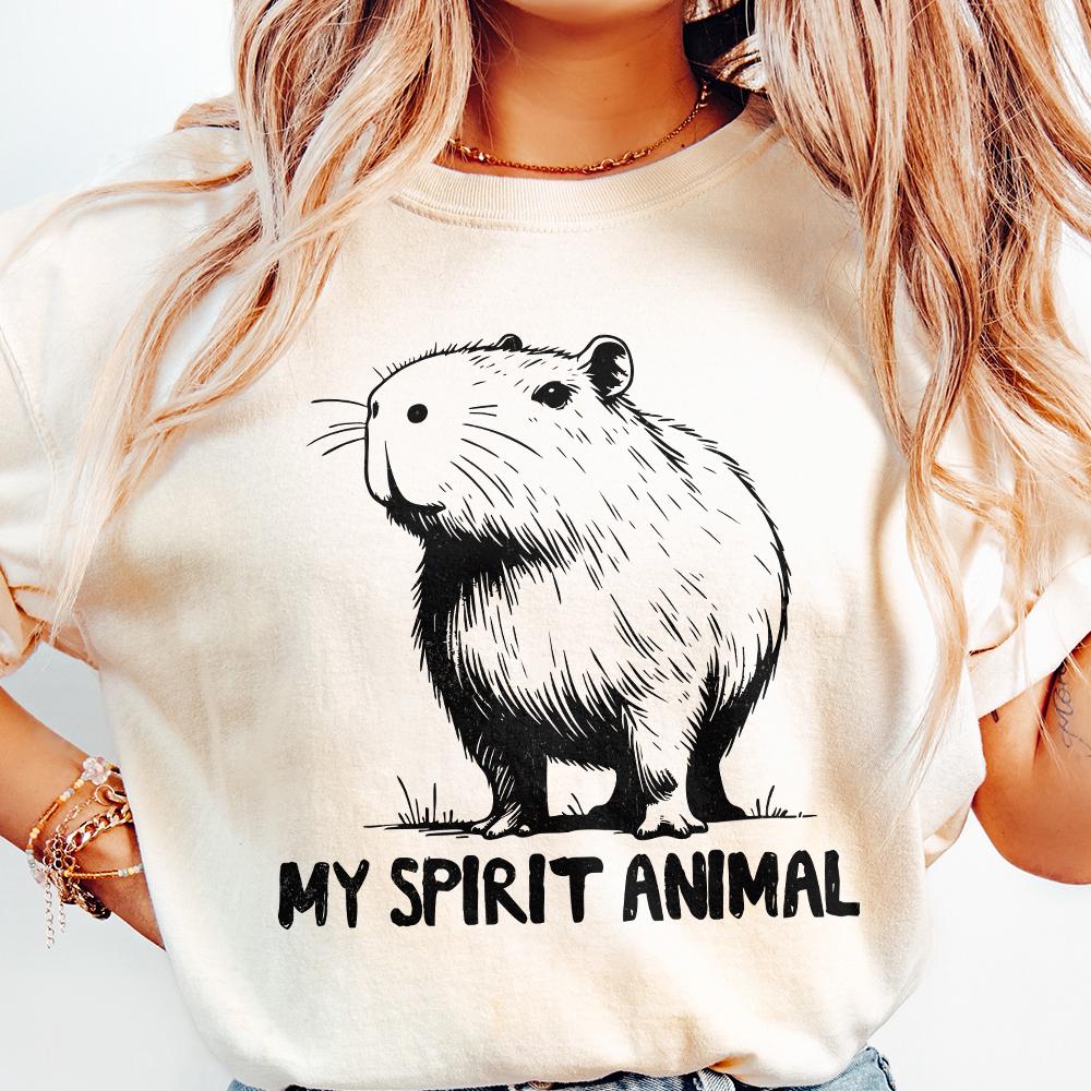 Capybara Spirit Animal PNG Alt 2, Capybara Lover - 300 DPI Design for