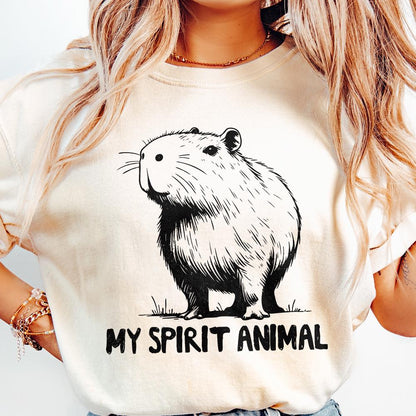 Capybara Spirit Animal PNG Alt 2, Capybara Lover - 300 DPI Design for