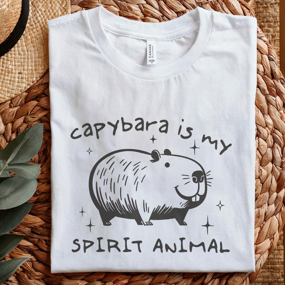 Capybara Spirit Animal PNG, Capybara Lover - 300 DPI Design for T-Shirt