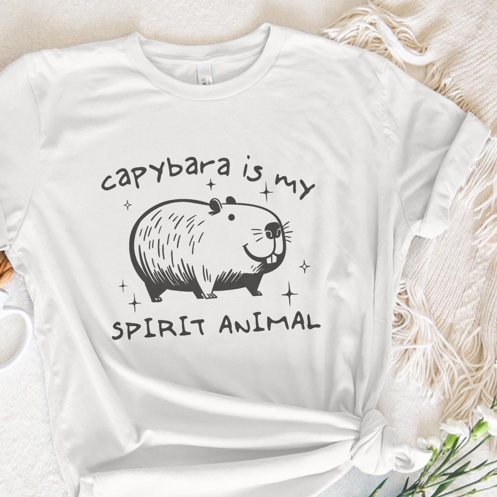 Capybara Spirit Animal PNG, Capybara Lover - 300 DPI Design for T-Shirt