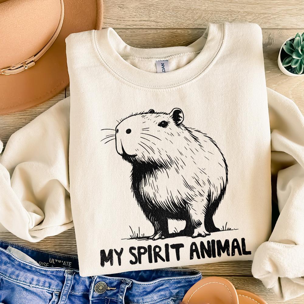 Capybara Spirit Animal PNG Alt 2, Capybara Lover - 300 DPI Design for