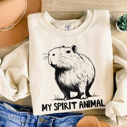 Capybara Spirit Animal PNG Alt 2, Capybara Lover - 300 DPI Design for