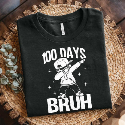 Retro 100 Days Bruh Png, Funny School Design - 300 DPI Design for T-Shirt