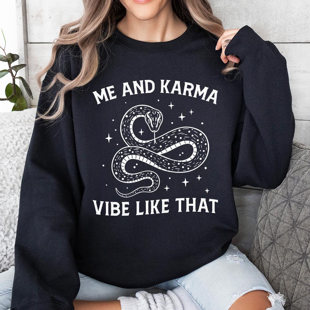 Me and Karma Vibe Like That PNG, Boho Karma Clip Art - 300 DPI Design for