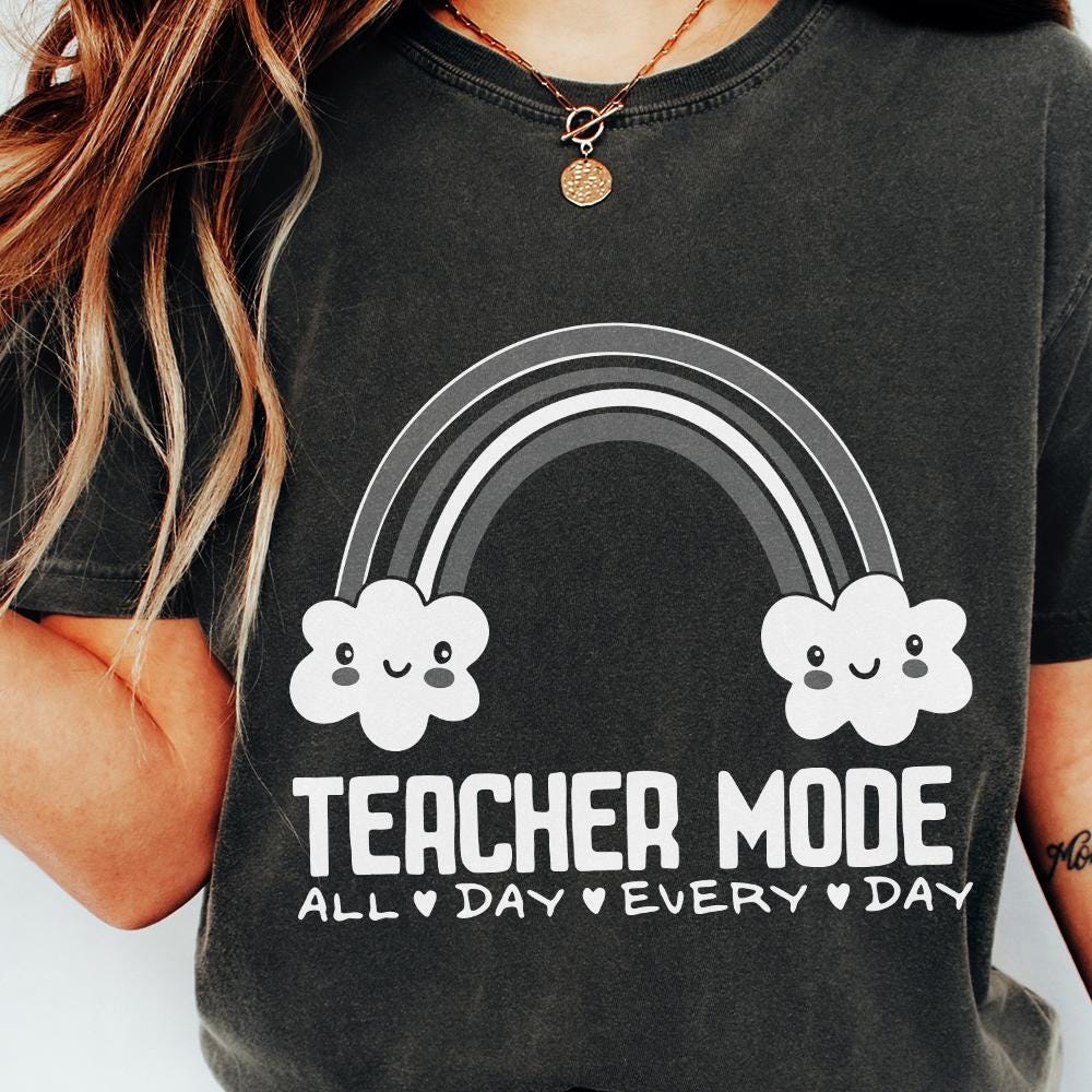 Teacher Mode PNG, Funny Teacher Shirt PNG - 300 DPI Design for T-Shirt