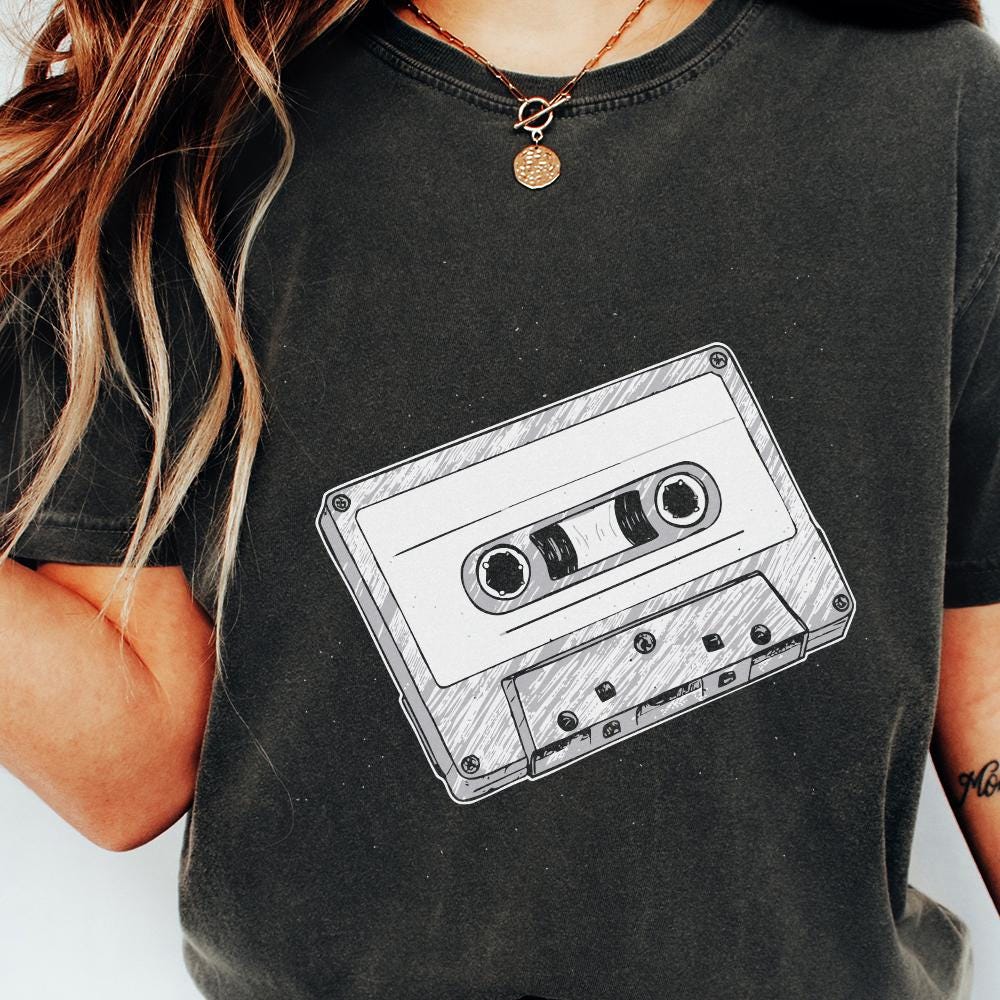 90s Cassette PNG, Nineties Cute Design - 300 DPI Design for T-Shirt