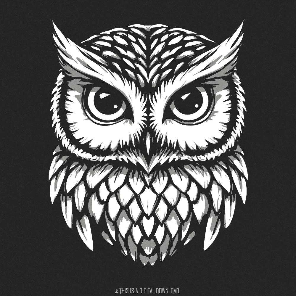 Owl PNG Digital Download, High Resolution Image for Sublimation - 300 DPI