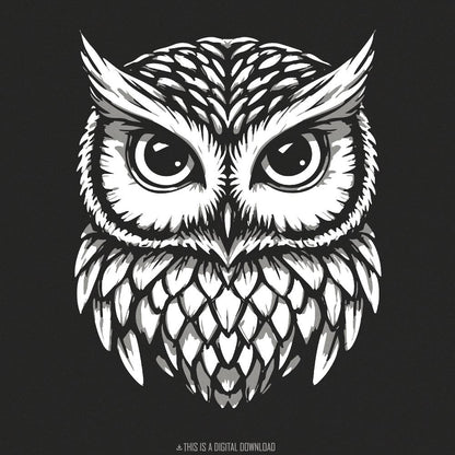 Owl PNG Digital Download, High Resolution Image for Sublimation - 300 DPI